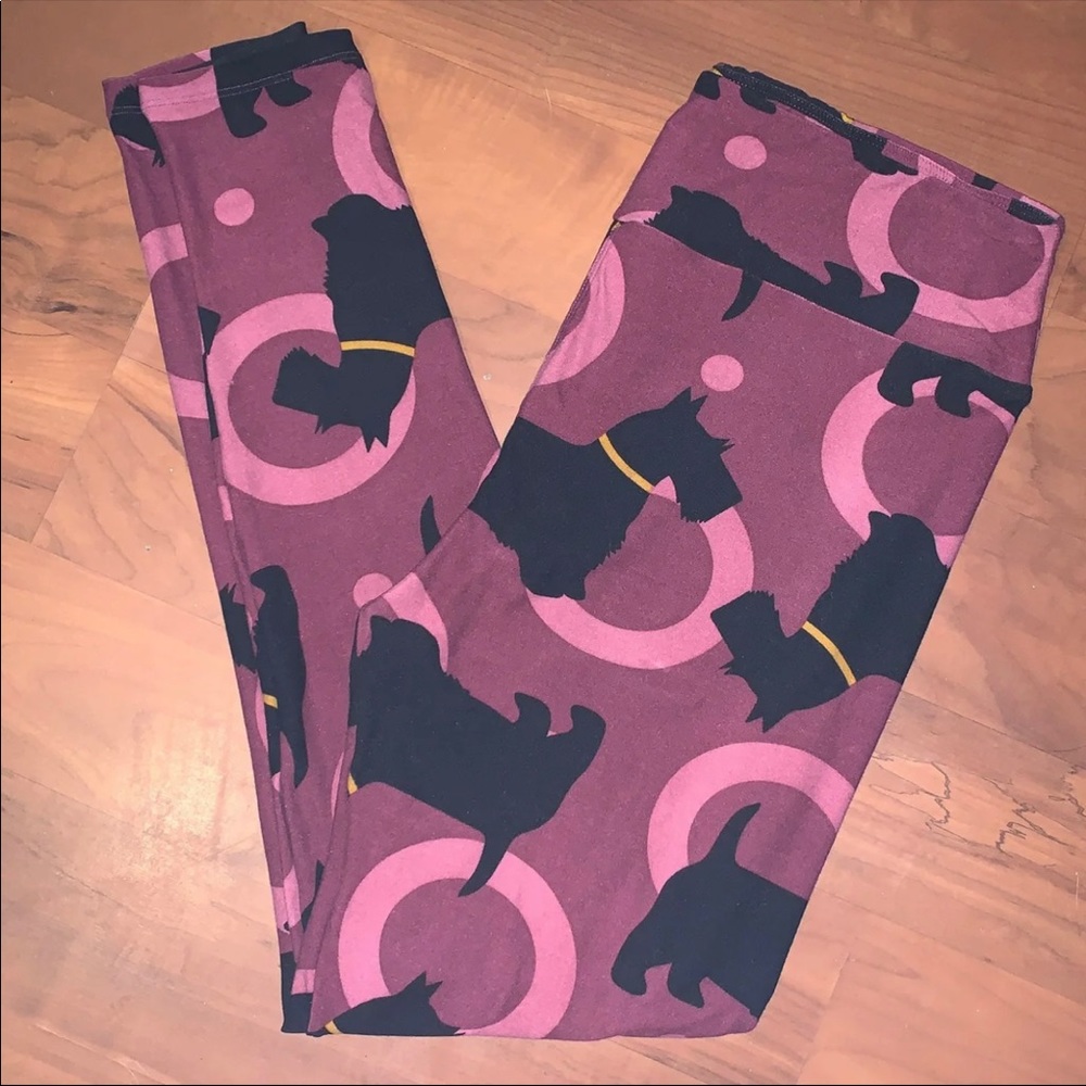 Lularoe Scotty Dog Leggings TC